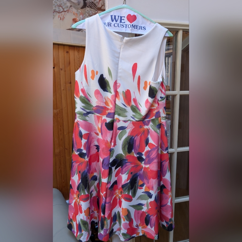 Roz & Ali Vibrant Floral Sleeveless Dress - Picture 3 of 3